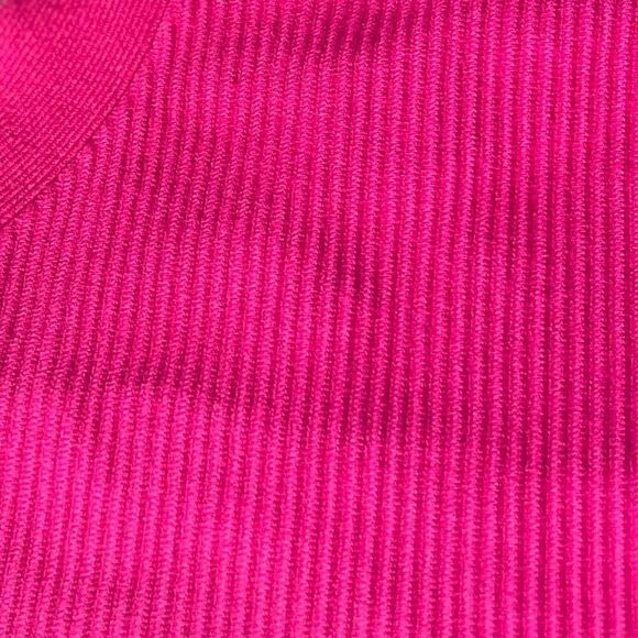 House of Harlow 1960 Wide Strap Cross Back Ribbed Crop Top, Hot Pink. Large. NWT - Picture 5 of 11